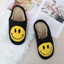 노리스 BIG 스마일 털슬리퍼, 남성용 블랙 Free, 1개