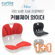 에이블루 커블체어 와이더 1+1 행사상품, 블랙+블랙