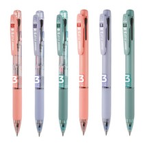 모나미 플립3 유성볼펜 3색볼펜 0.5mm 라벤더, 2개