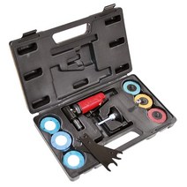 Chicago Pneumatic CP875 키트 - 에어 다이 그라인더 도구 용접기 목공 자동차 디테일링 스테인리스 스틸 폴리셔 튼튼함 직각 그라인더 6mm(1/4인치, Angled/Kit, CP875K