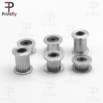 타이밍 벨트 풀리 타임 Printfly-2GT 아이들러 풀리 20 개 톱니 보어 4 5 6 8 베어링 타이밍 벨트 6 10, 보어 4mm 치아 없음_적합 벨트 폭 6mm