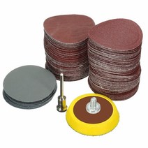 자동차 연마 듀얼 광택기 패드 25mm/1 인치 사포 + 1 후크 루프 백커 플레이트 1/8 생크 개 샌딩 패드 연마, 한개옵션0