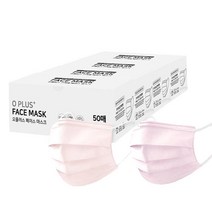 오플러스 페이스 MB필터 마스크 대형 핑크 50매 2개 + 피치 50매 2개