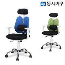 동서가구 화이트 CR003 요추 사무용 공부방 사무실 게이밍 체어 의자 DF631652, 그레이