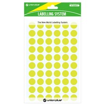 유니온플러스 unionplus 원형스티커일반(302/형광노랑) UL-302LYE 12mm 1개