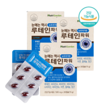 뉴트리가든 눈에는 역시 루테인 파워 500mg 마리골드 비타민A E B2 망간 아연 셀레늄, 30정, 3개, 30정