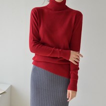 데일리앤 소프트 여성 터틀넥 베이직 목폴라 니트