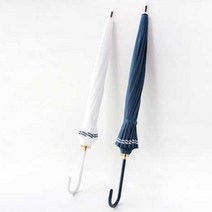 여성장우산 이쁜 디자인 고급 여자 흰색 베이지 스트라이프 우산