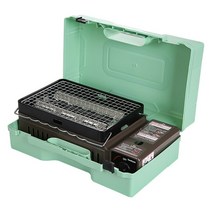 이와타니 야끼화로 야끼니꾸 꼬치구이 가스버너 그릴, 바베큐 그릴+케이스+화이트 원앙 냄비