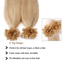 SEGO Extensions Human Hair Bondings Keratin U-Tip Remy Human Hair Extensions 50 Strands Medium Blo, 단일옵션, 단일옵션