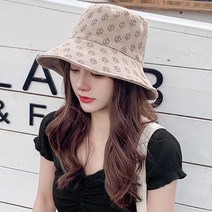 봄 여름 여성 데일리 양면 벙거지 모자 버킷햇 2color