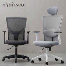 체어스코 네이처 메쉬 책상 컴퓨터 사무용 사무실 공부 학생 의자, 허리받침 세트, 라텍스 쿠션 추가, 화이트바디