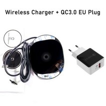 20mm 장거리 빠른 무선 충전기 보이지 않는 대리석 데스크탑 가구 테이블 아이폰 iPhone 8 X 8Plus XR XS 11Pro Max 12Pro 12Mini Sam, Charger-EU Plug