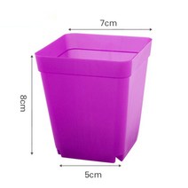 아스케이지 7cm 10cm 미니 꽃 성장 냄비 화분 플라스틱 상자 모종 트레이 정원 도구 이식 보육, purple 7cm_5pcs