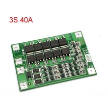 BMS보드3S 40A 리튬 이온 충전기 리포 셀 모듈 PCB BMS 보호 보드 드릴 모터 12.6V 용 밸런스 포함 버전), 한개옵션0