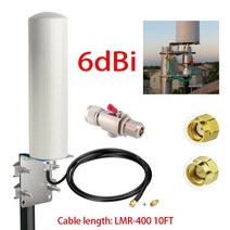 헬륨 핫스팟 광부 6DBI 860-930MHz 옴니 안테나 세트 10 피트 LMR400 케이블 Syncrobit Bobcat Nebra 용, CHINA _Arrestor