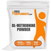 bulksupplements.com dl-메티오닌 분말 - 메티오닌 보충제 - 아미노산 보충제 - 콜린 보충제 - 아미노산 영양 보충제(100g - 3.5oz), 가루, 1.1파운드(1팩)