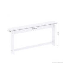 라오농 침대 틈새 선반 수납장 200 쇼파 뒤 폭좁은 슬림 원목 쇼케이스 모듈 베란다+OIR1X, 화이트 100x10