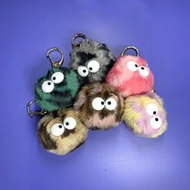 기타 바보사랑[폭스타일] [핸드메이드] 지브라 폼폼 키링, Color:옐로핑크