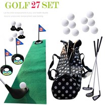 스포츠 완구 게임 골프 장난감 세트 깃발 연습 극 유아를위한 두꺼운 여행 가방 조합의 업 그레 이드 버, 02 A Set plus 10balls