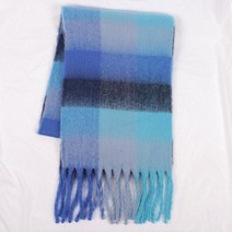 로고가있는 격자 무늬 겨울 스카프 패션 긴 술 따뜻한 캐시미어 스카프 hijab shawl and wraps bufanda mujer