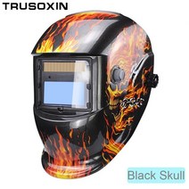 용접 마스크 두건 헬멧 공구 태양 광 자동 어둡게 전기 wlding 마스크헬멧용접기 캡용접 렌즈용접기 및 플라즈마 절단 도구 용 눈 마스크, 검은 해골