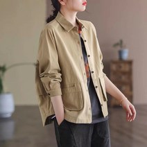 하프 포켓 미시 40대 옷 간절기 66 가을 아우터 자켓 빅사이즈