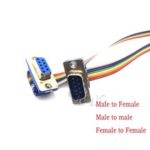 신제품 DB9 직렬 케이블 RS232 마더보드 COM 포트 연장 남성-여성-남성, 06 2m_03 Female to female