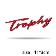 트로피Trophy 글자 엠블럼 배지 자동차 스티커 MG 2018 뉴 개조 액세서리 유니버설 후면 트렁크 로고 라벨, 04 red