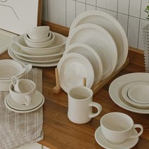 시라쿠스 뉴욕 테이블 웨어 화이트 접시 볼 밥그릇 국그릇, 원형접시 16cm