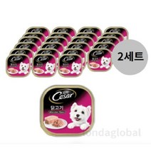시저 반려견 주식캔 닭고기 100g 24캔 x 2세트