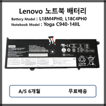L18M4PH0 L18C4PH0 정품 레노버 노트북 배터리 Yoga C940-14IIL