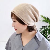 돌돌스트랩 니트 데일리 비니 두건 중년 반다나 여자 모자