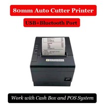 영수증사진기 포토프린터 자동 커터가 있는 POS 열전사 프린터 고속 인쇄 LAN 블루투스 와이파이 직렬, 01 USB -BT_03 영국 플러그