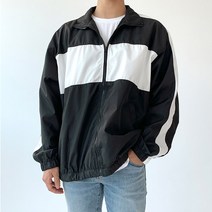 콘피아르 오버핏 한줄배색 바람막이 점퍼 TC0520N