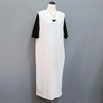 쭈리면 레이어드 롱원피스 브이넥 조끼원피스 (4컬러)
