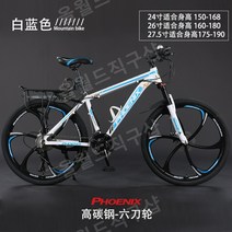 입문용 MTB 자전거 도시형 산악 엠티비 피닉스 알루미늄 오프로드 초등 및 중등 학생, 24 속도, 26인치, L