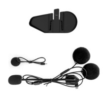 Maxto-M2 M3 오토바이 헬멧 헤드셋 인터콤 접착 홀더 마운트 베이스 + 듀얼 마이크 이어폰 Maxto M2/M3, 02 for Maxto-M3