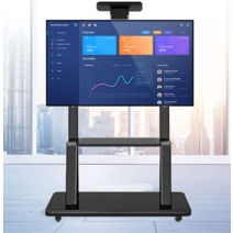 병원로비 회의실모니터 이동식 TV거치대 32 ~ 70 인치, 검은색 40ㅡ86인치 350캐티 하중