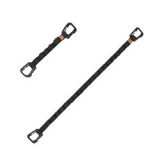 캠핑 데이지체인 카라 비너 스트랩 텐트 타프 로프 걸이 다용도 끈 사이드 웨빙 몰리, 블랙 S+L