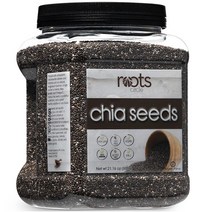 Roots Circle Non-GMO Chia Seeds | 원시 슈퍼푸드 비건 코셔 글루텐 프리 너트 케토 팔레오 홀30 프렌들리 샐러드 스무디 오트밀 아사이 보울에 오메가 3, 1.3파운드