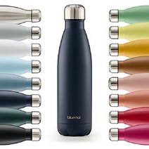 블룸탈 음료수 병 찰스 - 누출 방지 BPA 프리 따뜻한 음료와 차가운 음료의 보온 시간 750ml, 06 - 다크 오션 블루