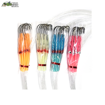 4색 장축광 꼴뚜기 갈치바늘 10개입 선상 채비 루어 낚시 소품, 오렌지, 1개