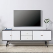 벨리카가구 오믈렛 북유럽 모던 높은 TV 거실장 티비다이 1800 장식장, 오믈렛 1800 거실장_그레이화이트