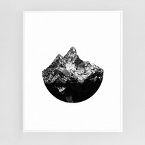 [천삼백케이] [캔버스뮤지엄] 산 bw[알루미늄 메탈 액자4컬러] 20호, C