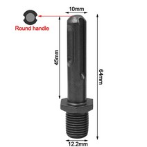 워터 드릴 연장 로드 분할 전기 해머 변환 조인트 커넥팅 육각 생크 비트 척 어댑터, 3.Round handle