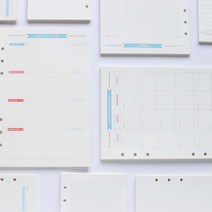 슬소생 6공 다이어리속지 월간 주간 일간 계획 투두 리스트 지갑형 속지 리필 육공 A6 다이어리, 월간주간일간투두 10장씩(40매)+지퍼형지갑 세트