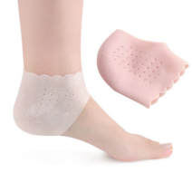 실리콘 발목보호대 발목패드 핑크 화이트 뒷꿈치보호대, Free Size 화이트