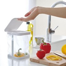 아트프레임 음식물쓰레기통 음식물 쓰레기 비닐봉투 거치대, 화이트