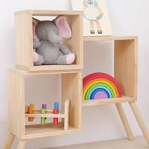 아기 교구장 어린이 몬테소리 장난감 낮은 작은 책장, 화이트